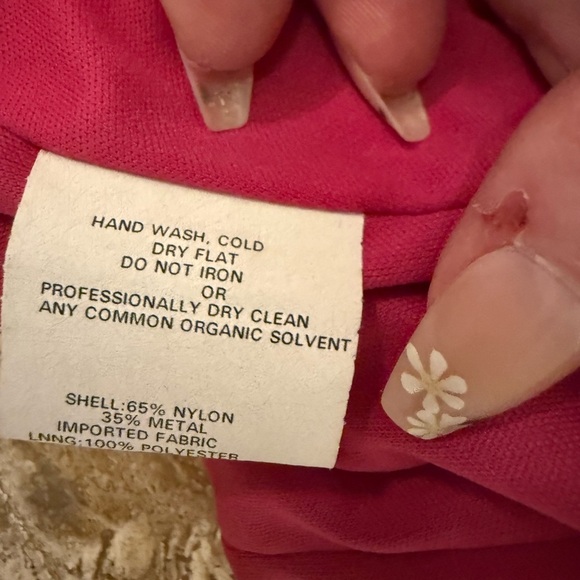 Vintage NWT Jessica McClintock x Gunne Sax Pink Metallic Strapless Gown size 5 - Picture 9 of 15